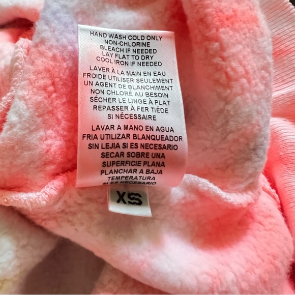 RE/DONE x Hanes NWOT 70s Half Zip Sweatshirt Neon Space Tie Dye Size XS - Picture 6 of 6